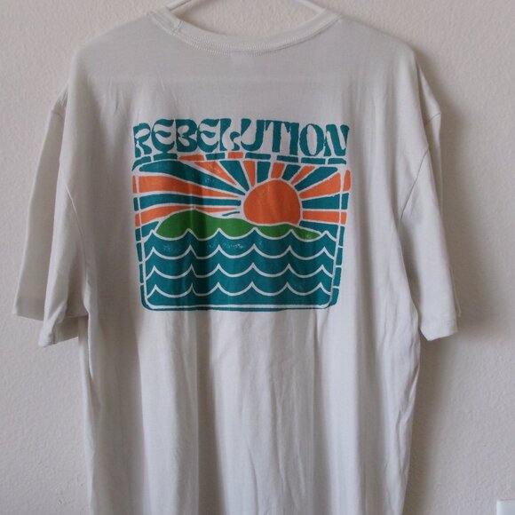 Rebelution Rising Sun Ocean Beach Reggae T-Shirt Mens S/S Sz XL - New - Picture 1 of 5